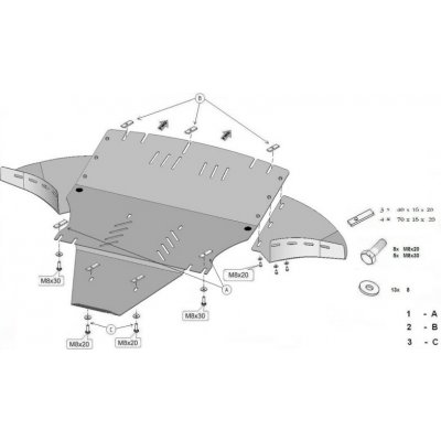 Kryt pod motor AUDI A6 C6 Sedan (4F2) - Plech - 8595698043078 – Hledejceny.cz