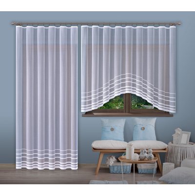 Hotová záclona Romana 200x250cm - řasící stuha 5cm – Zboží Mobilmania