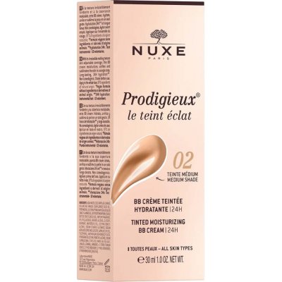 Nuxe Rozjasňující BB krém Prodigieux Le Teint Eclat Tinted Moisturising BB Cream 24H 2 Medium 30 ml – Zboží Mobilmania