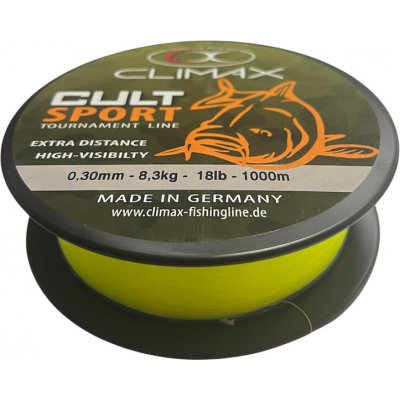 Climax cult carp sport mono fluo žlutý 1000 m 0,28 mm 6,8 kg – Hledejceny.cz