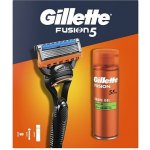 Gillette Fusion5 gel na holení 200 ml + Gillette Fusion5 holicí strojek 1 ks + Gillette Fusion5 náhradní břity 1 ks – Sleviste.cz
