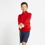 Inesis dětský větruodolný golfový svetr MW500 červený – Zboží Dáma