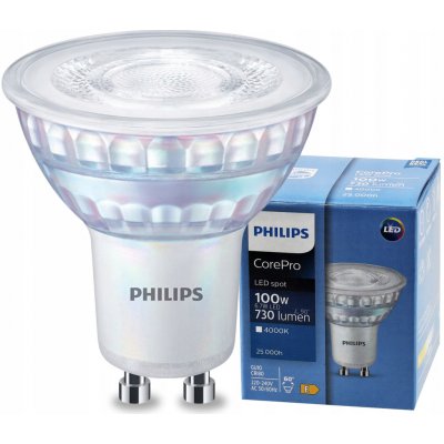 Philips LED žárovka Corepro LEDspot 730lm GU10 840 60D – Hledejceny.cz
