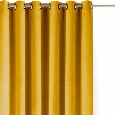 Filumi Sametový dimout závěs v hořčicové barvě 140x250 cm Velto – Filumi – Zboží Mobilmania