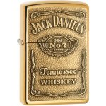 Zippo benzínový JACK DANIEL 24146’S LABEL BRASS EMBLEM – Zboží Mobilmania