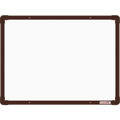 VMS Vision boardOK Keramická tabule na fixy s hnědým rámem Hnědá 60 x 45 cm