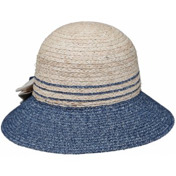 Carlsbad Hat Co. Dámský letní slaměný klobouk Cloche zdobený mašlí  dvoubarevný modrobéžový od 999 Kč - Heureka.cz