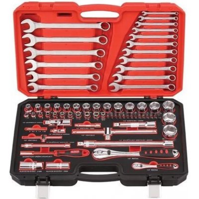 4CZech gola sada 1/4"+1/2" 4-32mm + 2 ráčny 72 zubů, 76ks + očkoploché klíče 4-32 4CZ-146-76-120 – Zboží Mobilmania