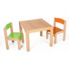 Dětský stoleček s židličkou Hajdalánek Dětský stolek LUCAS + židličky LUCA oranžová zelená LUCASLUORANZZEL