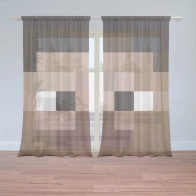 Záclony Blocks Obličej: 2 ks - 150x250 cm - Sablio – Hledejceny.cz