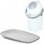 Nattou Koš na pleny Dropy a přebalovací podložka Softy 50 x 70 cm White/Grey – Zboží Dáma