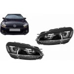 KITT Headlights suitable for VW Golf 6 VI (2008-2013) Golf 7 3D LED DRL U-Design LED Flowing Turning Light Chrome | Zboží Auto