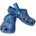 Crocs pantofle dětské Classic shark clog Modrá – Zboží Dáma