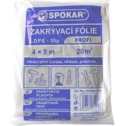 Spokar Profi zakrývací folie, 35 µ, 20 m2, 4 × 5 m