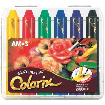 Amos Colorix krajony, rozmývatelné barvy, 6 kusů v pouzdře – Hledejceny.cz