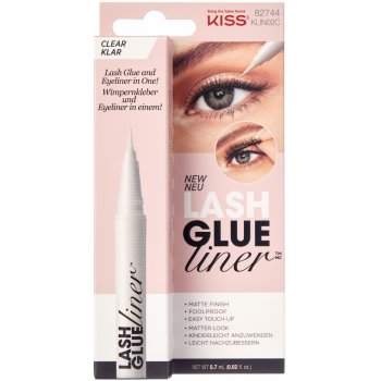 Kiss Lepidlo na řasy s oční linkou Lash Glue Liner Clear 0,7 ml