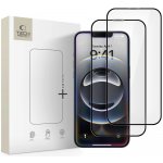Tech-Protect Glass Fit + 2-Pack iPhone 13 / 13 PRO / 14 / 16E Black 5906302360123 – Zboží Živě