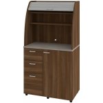 OFFICE PRO HOBIS kancelářská kuchyň bez vybavení, levá - KU 3 0 L, ořech, šedá roleta – Zboží Dáma