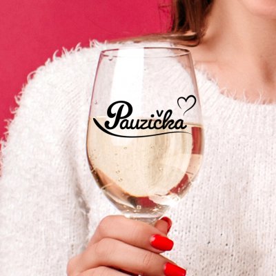 Ahome CZ Čirá sklenice na víno Pauzička 450 ml – Hledejceny.cz