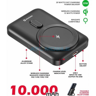 SWISSTEN Powerbanka PD 20W 10000 mAh (kompatibilní s MagSafe) – Sleviste.cz