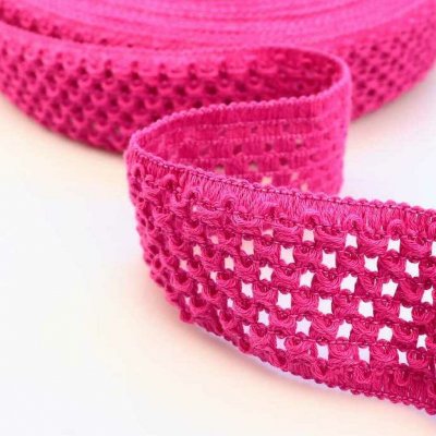 Pro Háčkování Guma pletená 5 cm fuchsiová – Zboží Mobilmania