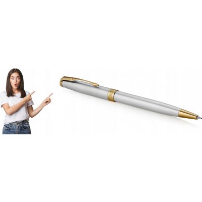 Parker 1502/5231507 Royal Sonnet Stainless Steel GT kuličkové pero – Zboží Dáma