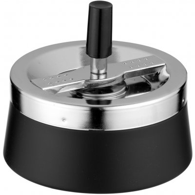 Cigaretový popelník kovový otočný Angelo Black 11cm – Zboží Dáma
