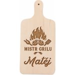 Dřevia Dárkové dřevěné prkénko na krájení - MISTR GRILU, se jménem – Zboží Dáma