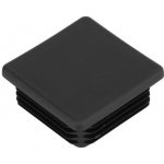 KP Žebrovaná čtvercová plastová zátka - plochá 80x80 mm černá erodovaná, na hranoly, jekly, sloupky a trubky – Zboží Mobilmania