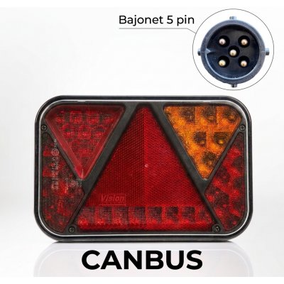 Fristom FT-270 LED Koncové světlo pravé CANBUS 12V s mlhovým světlem BAJONET 5pin – Hledejceny.cz