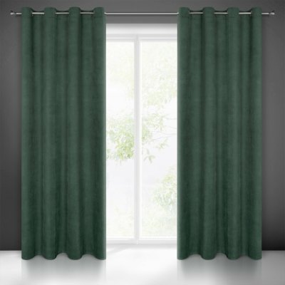 EUROFIRANY ZATEMŇOVACÍ ZÁVĚS NA KROUŽCÍCH MILO 140X250 CM ZELENÁ – Hledejceny.cz