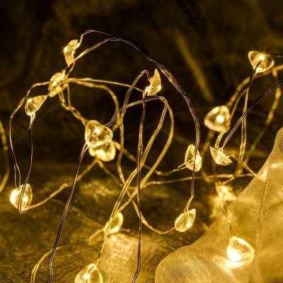 DECOLED LED světelný řetěz na baterie se srdíčky teple bílá 20 diod 2,3 m – Hledejceny.cz