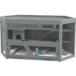 PawHut Dřevěná klec pro hlodavce šedá115 x 60 x 55 cm – Zbozi.Blesk.cz