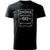 Pánské Tričko Zrozen k dokonalosti 60 Klasické pánské triko černá