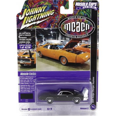 Johnny lightning Dodge Charger Daytona Coupe 1969 Black 1:64