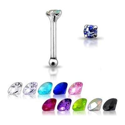 Šperky4U stříbrný piercing do nosu kamínek N01003-K – Zboží Dáma