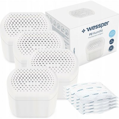 Wessper P2 Humifill: 4x bílý pohlcovač vlhkosti se 4 náplněmi 250 g – Zbozi.Blesk.cz