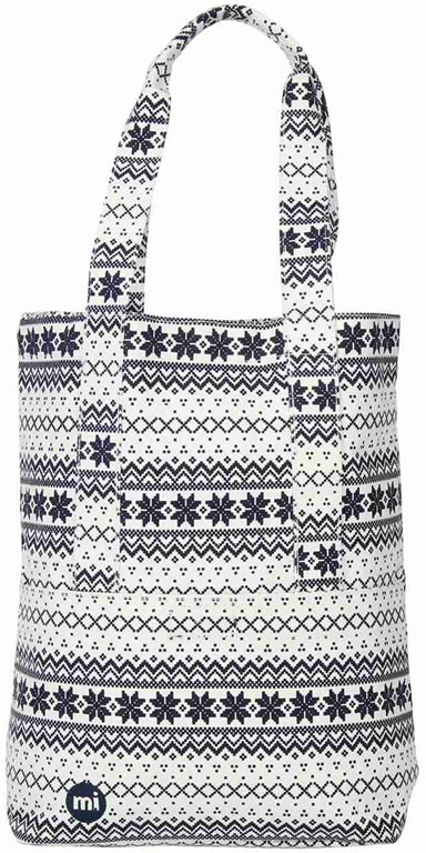 MI-PAC Tote Fairisle Navy/White 013