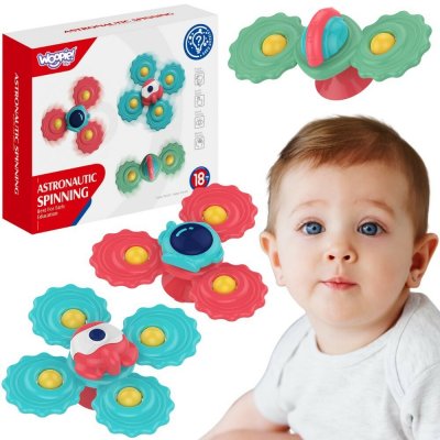 SPINNER FIDGET UFO SPINER SENSORICKÉ ANTISTRESOVÉ PŘÍSAVKY 3v1 WOOPIE – Zboží Mobilmania