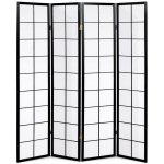 Autronic Paraván 4 dílný EF-E804 BK – Zboží Dáma