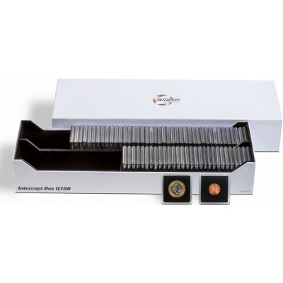 LEUCHTTURM QUADRUM Box na mince INTERCEPT Q 100 na mincovní rámečky nebo bublinky – Sleviste.cz