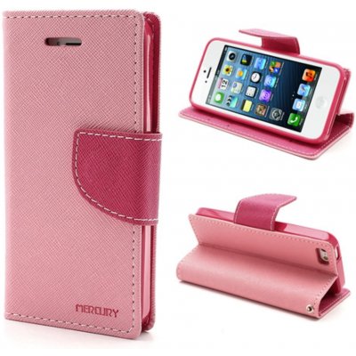 Pouzdro Mercury Apple iPhone 5 / 5S / SE Fancy Diary hot růžové – Zbozi.Blesk.cz