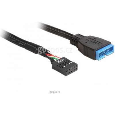 Delock 83281 kabel USB 2.0 pinový konektor samice > USB 3.0 pinový konektor samce – Zbozi.Blesk.cz