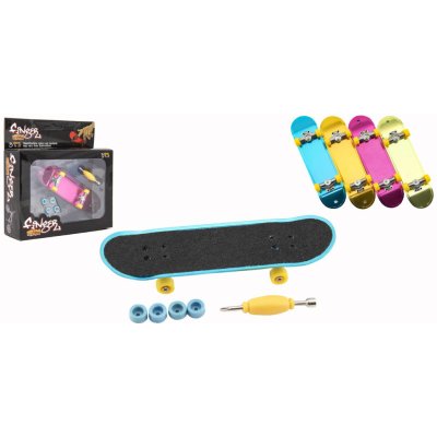 Teddies Skateboard prstový šroubovací plast 9cm s doplňky, 4 barvy