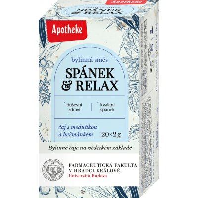 APOTHEKE Čaj Spánek a relax Farmaceutická fakulta 20 x 2 g – Hledejceny.cz