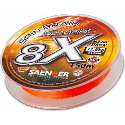 Saenger šňůra 8 X Specialist Spin Braid 150m 0,21mm – Zboží Mobilmania