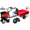 Zahradní traktor PUBERT VARIO 65B C3 s vozíkem VARES HV 220L + 2x šípová kola 450x10