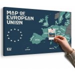 Obraz na korku naučná mapa s názvy zemí evropské unie - 120x80 place – Hledejceny.cz