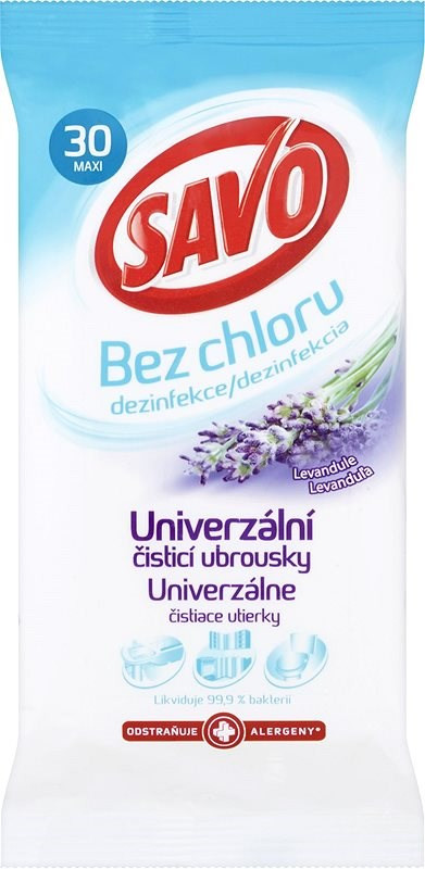 Savo Univerzální čisticí ubrousky levandule 30 ks od 49 Kč - Heureka.cz