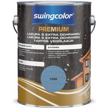 Swingcolor Premium Lazura s dlouhodobou ochranou 2,5 l akvamarín